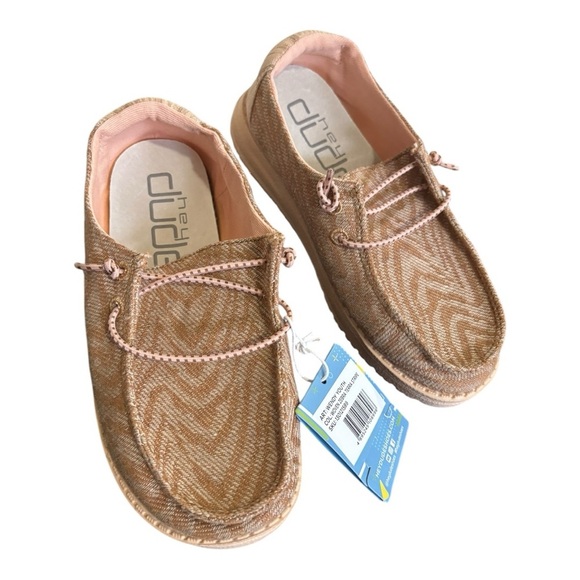 Hey Dude Girls Wendy Woven Zebra Terra Stripe Slip On Shoes Size K13 - Picture 4 of 14